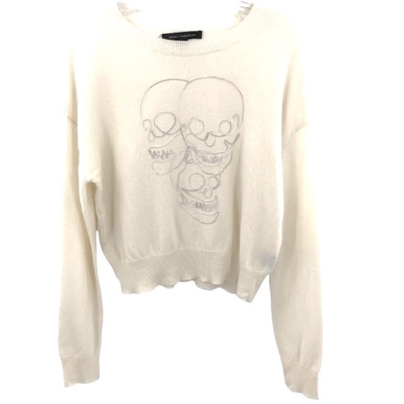 Skull Cashmere Sweaters Skull Cashmere By 36 Cashmere Jamie Sweater Soft White Gray